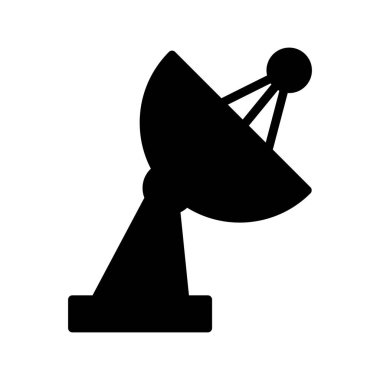 Kolayca düzenleyebilen ya da düzenleyebilen Tabak anten Vektör simgesi