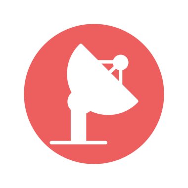 Kolayca düzenleyebilen ya da düzenleyebilen Tabak anten Vektör simgesi