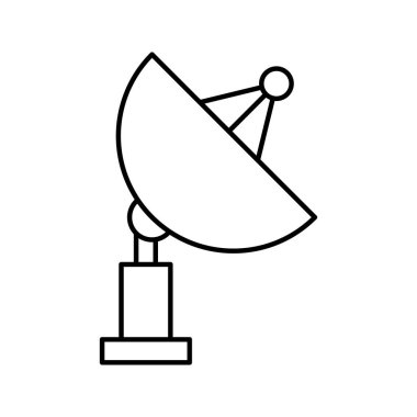 Kolayca düzenleyebilen ya da düzenleyebilen Tabak anten Vektör simgesi