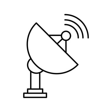 Kolayca düzenleyebilen ya da düzenleyebilen Tabak anten Vektör simgesi