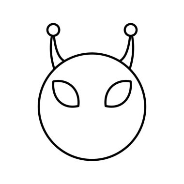 Kolayca düzenleyebilen ya da düzenleyebilen uzaylı vektör simgesi