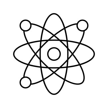 Kolayca düzenleyebilen ya da düzenleyebilen Atom Vektörü simgesi