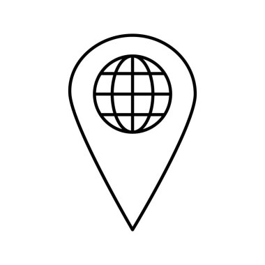 Kolayca düzenleyebilen veya düzenleyebilen genel konum vektörü simgesi