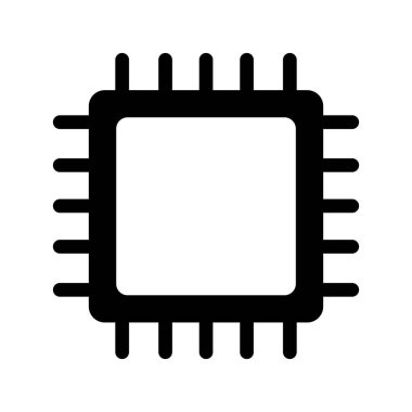Kolayca düzenleyebilen veya düzenleyebilen bilgisayar çipi vektörü simgesi