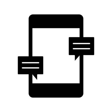 Kolayca düzenleyebilen veya değiştirebilen cep telefonu sohbet vektörü simgesi