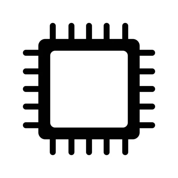 Chip Computadora Vector Icono Que Puede Modificar Editar Fácilmente — Vector de stock