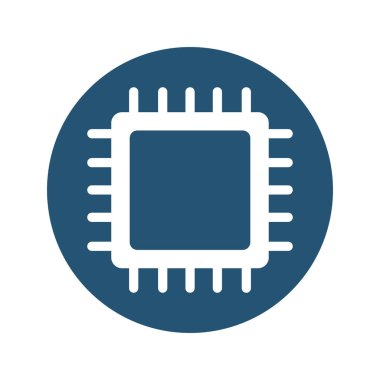 Kolayca düzenleyebilen veya düzenleyebilen bilgisayar çipi vektörü simgesi