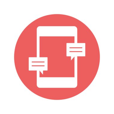 Kolayca düzenleyebilen veya değiştirebilen cep telefonu sohbet vektörü simgesi