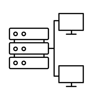 Kolayca düzenleyebilen veya düzenleyebilen Veri sunucu simgesi