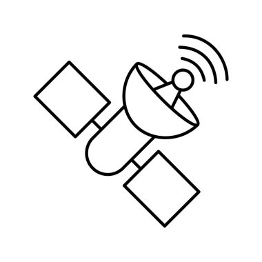 Yapay uydu vektör simgesi kolayca düzenlenebilir ya da değiştirilebilir