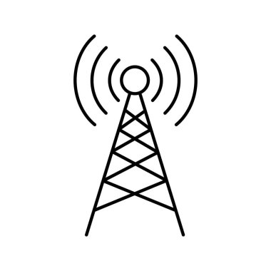 Kolayca düzenleyebilen ve düzenleyebilen anten kulesi vektör simgesi