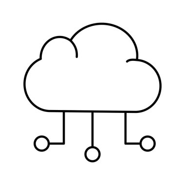 Kolayca değiştirebilen ya da düzenleyebilen Bulut Vektörü simgesi