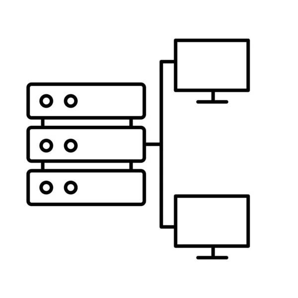 Alojamiento Datos Vector Icono Que Puede Modificar Editar Fácilmente — Vector de stock