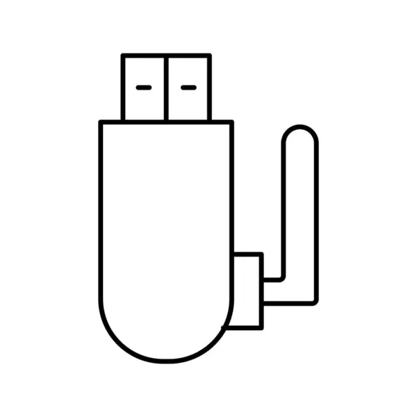 Csatlakoztatott Usb Vektor Ikon Amely Könnyen Módosíthatja Vagy Szerkesztheti — Stock Vector