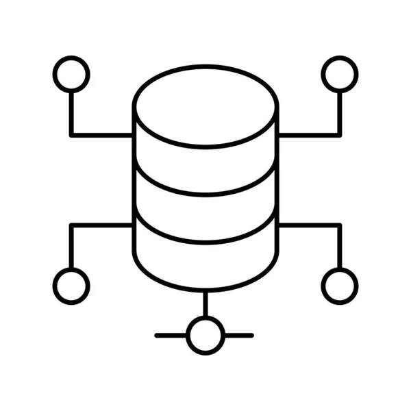 Alojamiento Datos Vector Icono Que Puede Modificar Editar Fácilmente — Vector de stock