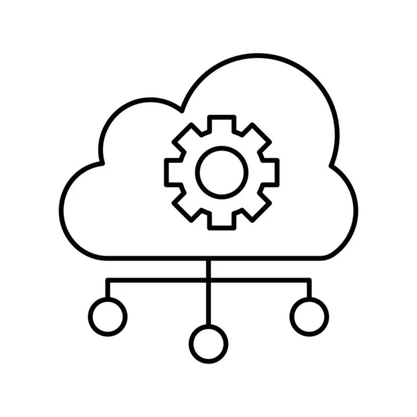 Komunikacja Chmurze Ikona Wektora Która Może Łatwo Modyfikować Lub Edytować — Wektor stockowy