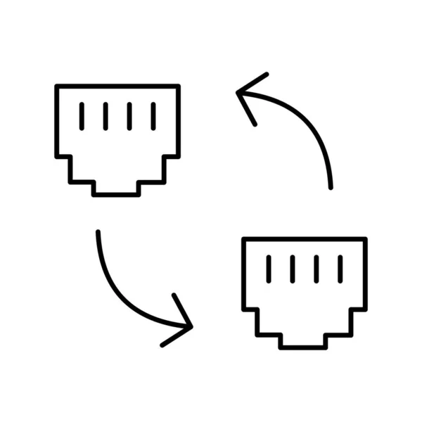 Ethernet Vector Icon Which Can Easily Modify Edit — Stock Vector