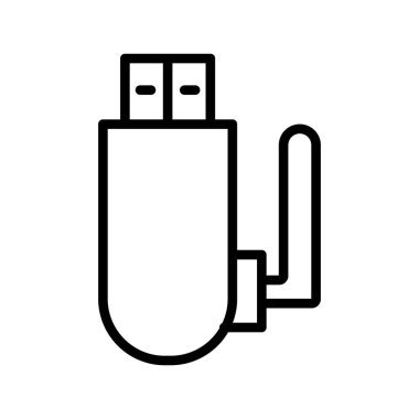 Bağlı usb Vektör simgesi kolayca değiştirilebilir ya da düzenlenebilir
