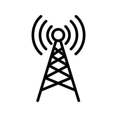 Kolayca düzenleyebilen ve düzenleyebilen anten kulesi vektör simgesi