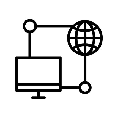 Kolayca düzenleyebilen ya da düzenleyebilen Bilgisayar Ağı Vektörü simgesi