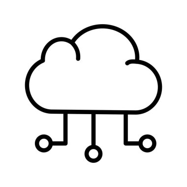 Kolayca değiştirebilen ya da düzenleyebilen Bulut Vektörü simgesi