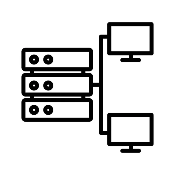 Значок Вектора Хостинга Данных Который Легко Изменять Редактировать — стоковый вектор