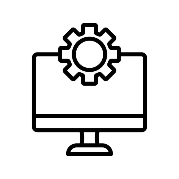 Paramètre Erreur Ordinateur Icône Vectorielle Qui Peut Facilement Modifier Modifier — Image vectorielle