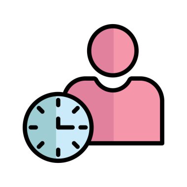 Kolayca düzenleyebilen ve düzenleyebilen dakik adam vektör simgesi