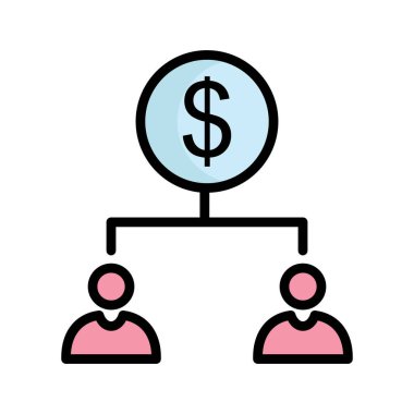 Kolayca düzenleyebilen veya düzenleyebilen iş hiyerarşisi vektörü simgesi