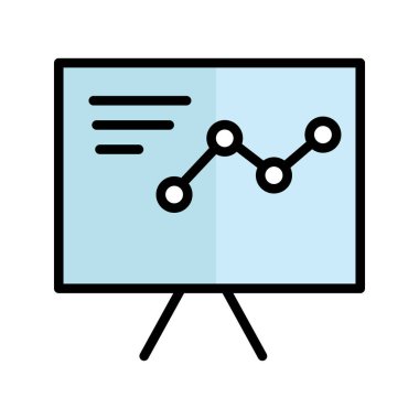 Kolayca düzenleyebilen veya düzenleyebilen iş sunum vektörü simgesi