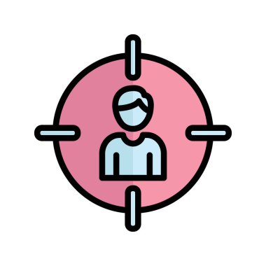 Müşteri hedef vektör simgesi kolayca düzenlenebilir ya da düzenlenebilir