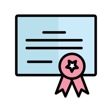 Kolayca düzenleyebilen veya düzenleyebilen Sertifika Vektörü simgesi