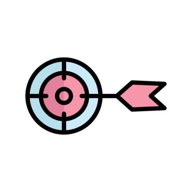 Kolayca değiştirebilen ya da düzenleyebilen hedef vektör simgesi