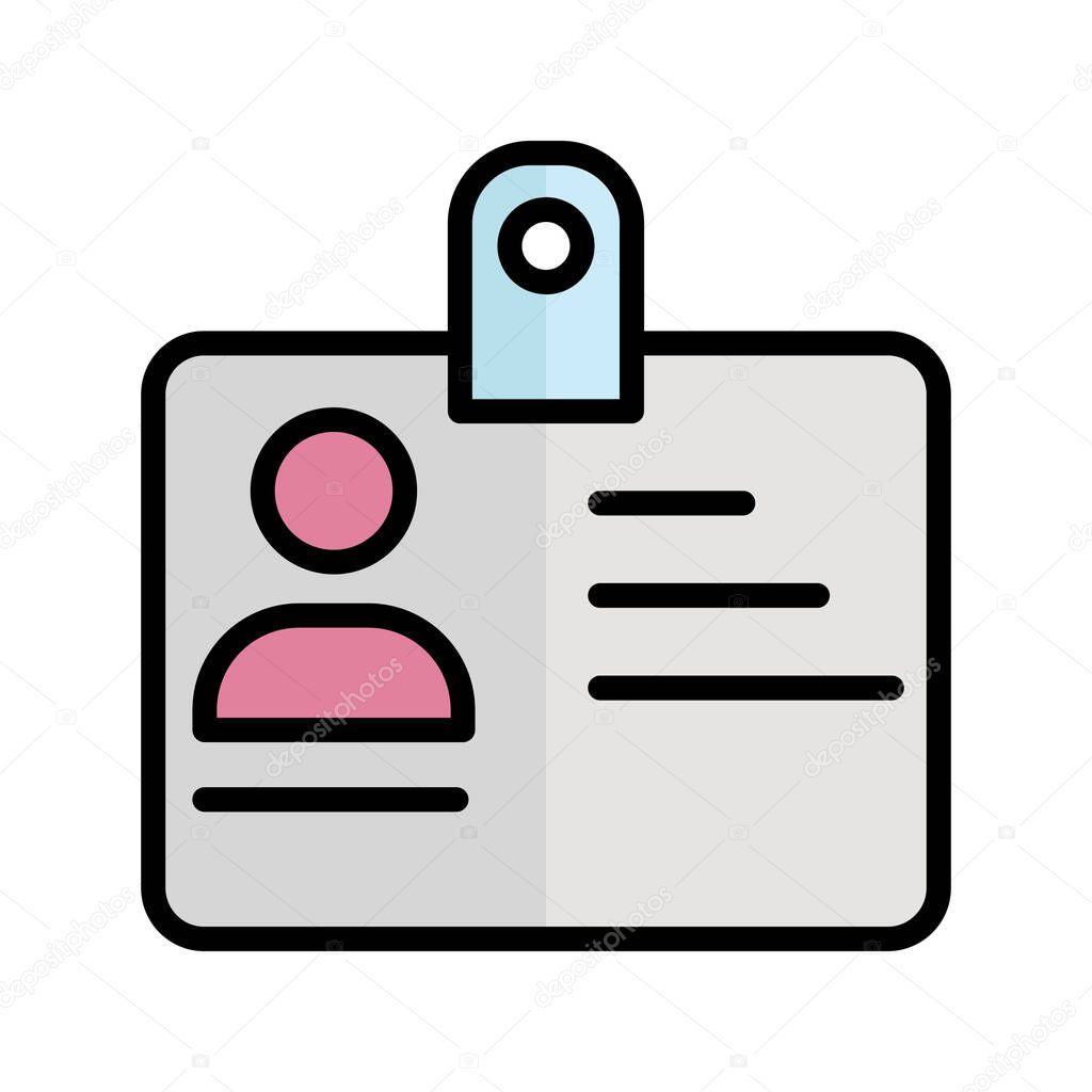 Employee card, Vector icon which can easily modify or edit