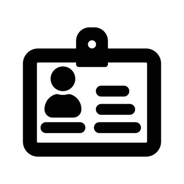 Çalışan kartı, vektör simgesi kolayca düzenlenebilir veya düzenlenebilir