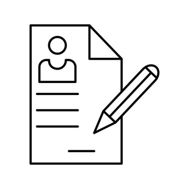 Kolayca düzenleyebilen veya düzenleyebilen Cv Vektör simgesi