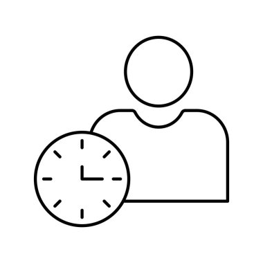 Kolayca düzenleyebilen ve düzenleyebilen dakik adam vektör simgesi