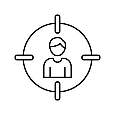 Müşteri hedef vektör simgesi kolayca düzenlenebilir ya da düzenlenebilir