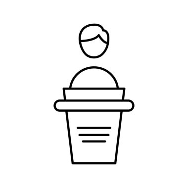 Kolayca düzenleyebilen ya da düzenleyebilen Podyum Vektör simgesi