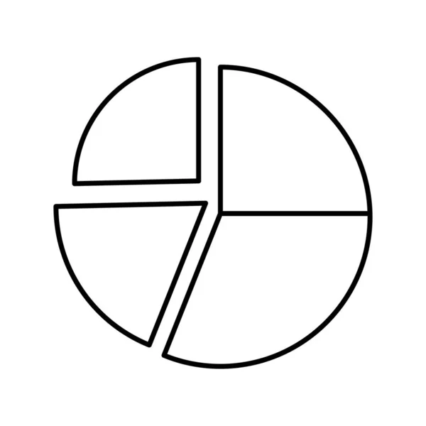 Gráfico Circular Icono Vectorial Que Puede Modificar Editar Fácilmente — Archivo Imágenes Vectoriales