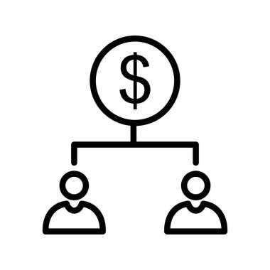 Kolayca düzenleyebilen veya düzenleyebilen iş hiyerarşisi vektörü simgesi