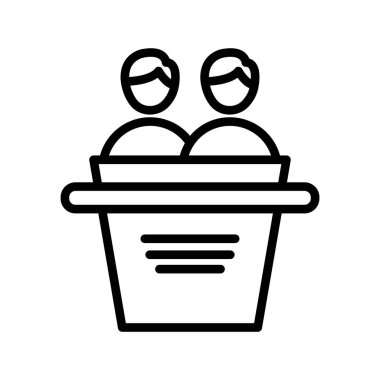 Kolayca düzenleyebilen veya düzenleyebilen iş toplantısı Vektör simgesi