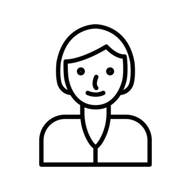 İş kadını Vektör simgesi Kolayca düzenleyebilen