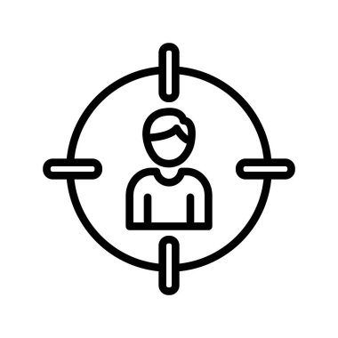 Müşteri hedef vektör simgesi kolayca düzenlenebilir ya da düzenlenebilir