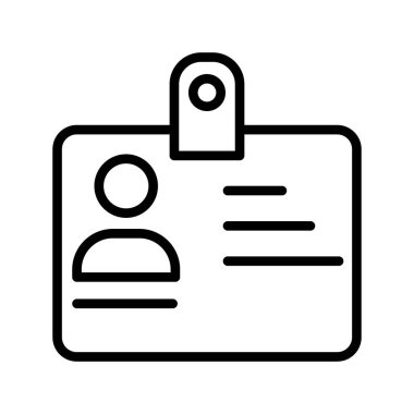 Çalışan kartı, vektör simgesi kolayca düzenlenebilir veya düzenlenebilir