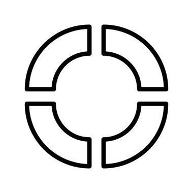 Kolayca düzenleyebilen ve düzenleyebilen dairesel grafik vektörü simgesi