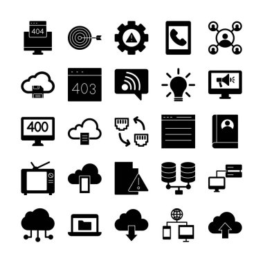 Kolayca değiştirebilen ya da düzenleyebilen İletişim ve Ağ Vektörü simgesi