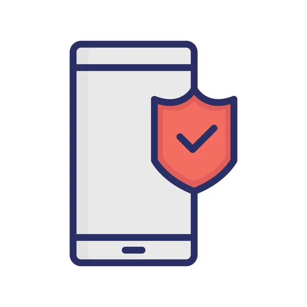 Mobile Security Icon Icon Which Can Easily Modify Edit — Stock Vector