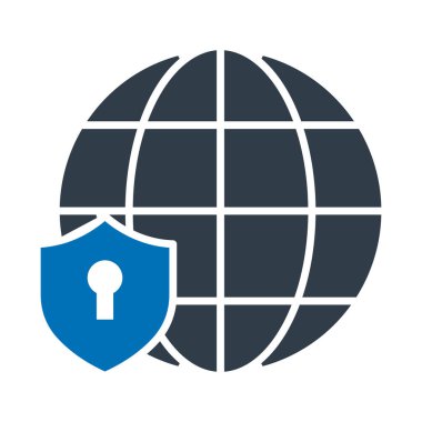 Kolayca değiştirebilen ya da düzenleyebilen İnternet koruma simgesi