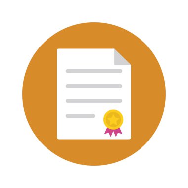 Certificate Vector Icon which can be easily modified or edit